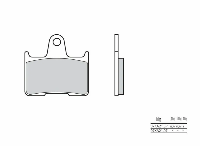 Pastillas de freno orgánicas Brembo 07KA2107