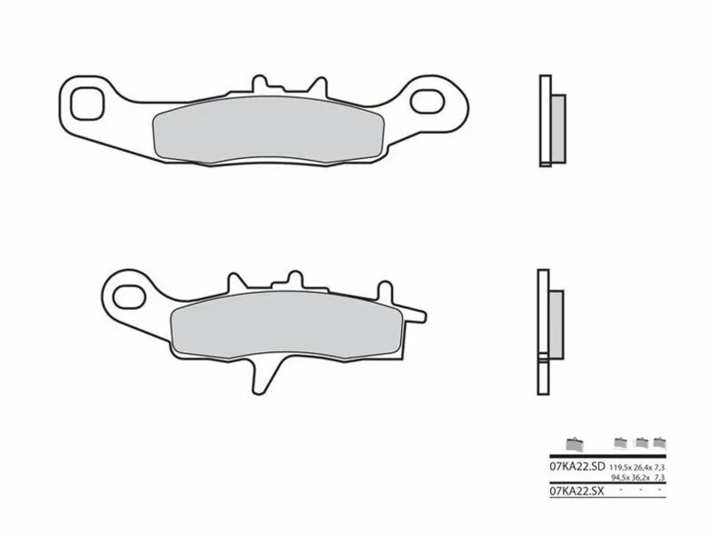 Pastillas de freno sinterizadas de competición Brembo 07KA22SX