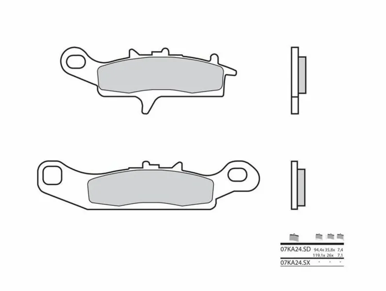 Pastillas de freno sinterizadas Brembo 07KA24SD