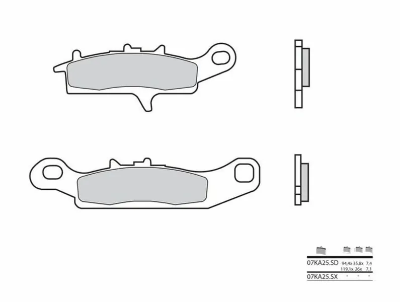 Pastillas de freno sinterizadas de competición Brembo 07KA25SX