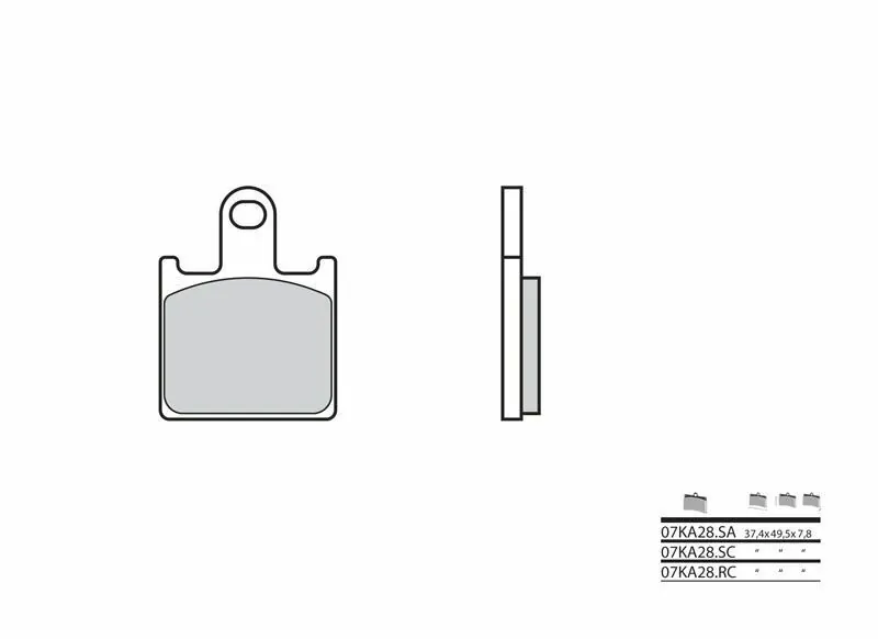 Pastillas de freno sinterizadas Brembo 07KA28RC