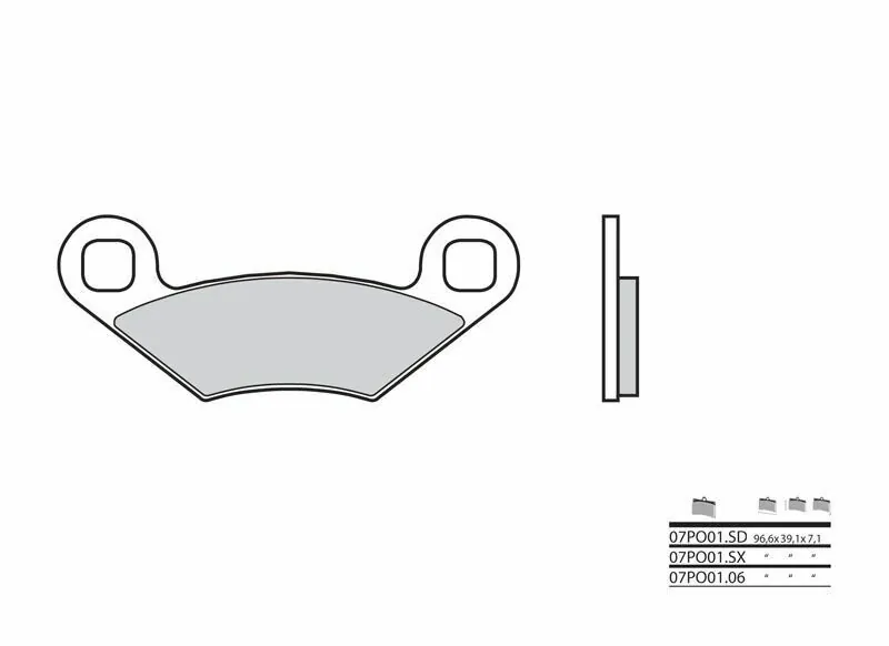 Pastillas de freno sinterizadas de competición Brembo 07PO01SX