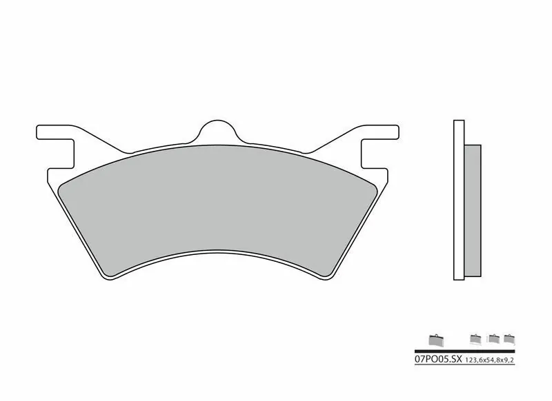 Pastillas de freno sinterizadas de competición Brembo 07PO05SX