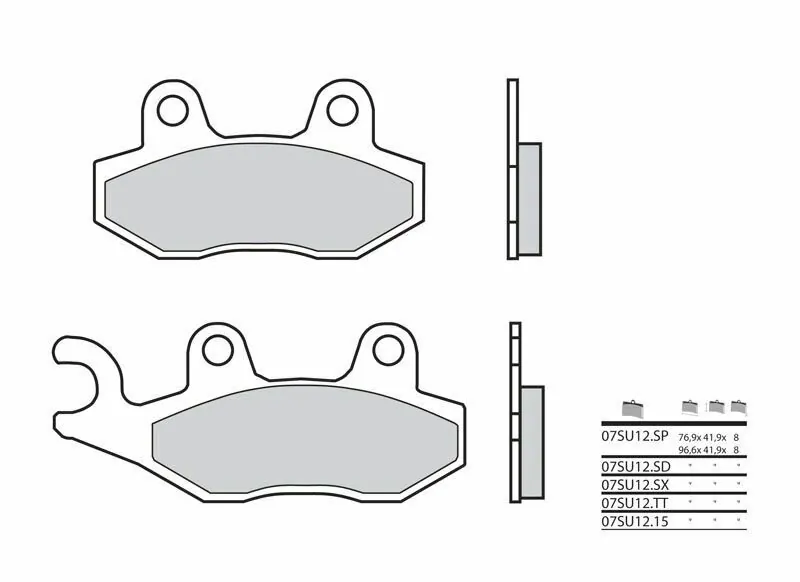 Pastillas de freno sinterizadas Brembo 07SU12SD