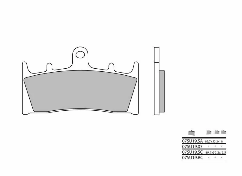Pastillas de freno sinterizadas de competición Brembo 07SU19RC