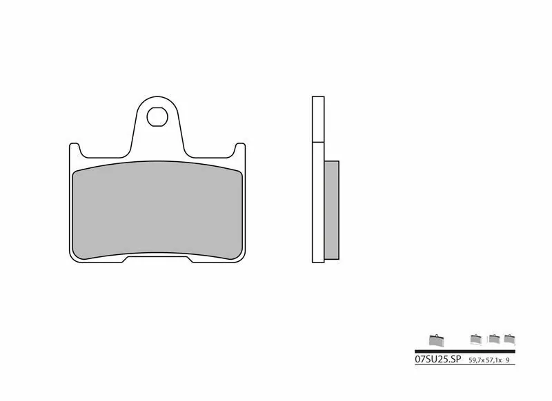 Pastillas de freno sinterizadas Brembo 07SU25SP