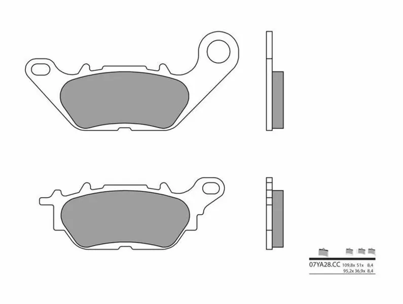 Pastillas de freno orgánicas Brembo 07YA28CC