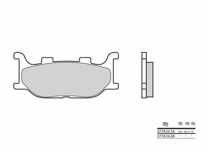 Pastillas de freno orgánicas Brembo 07YA3408
