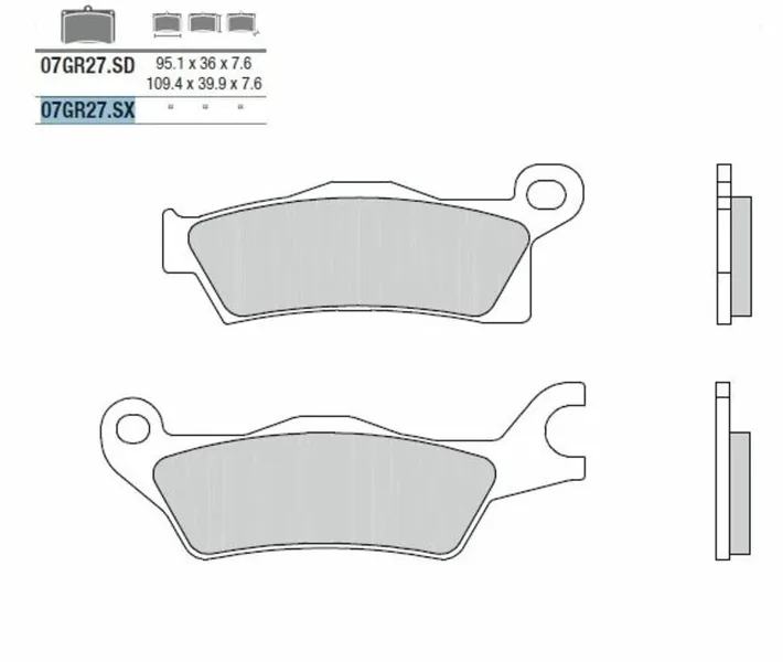Pastillas de freno BREMBO Off-Road sinterizadas - 07GR27SX