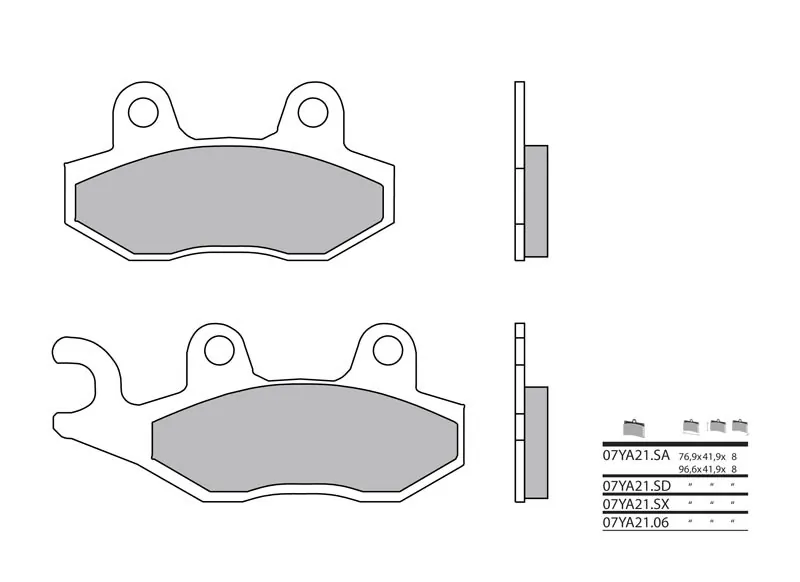 Pastillas de freno BREMBO carretera sinterizadas - 07YA21LA