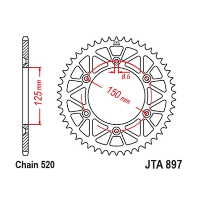 Corona Jt Racelite Color Negro JTA897.48BLK