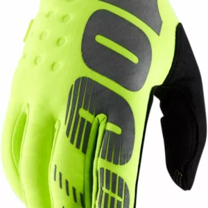 Guantes 100% Brisker Amarillo Fluor