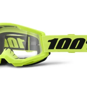 Gafas 100% Strata 2 Amarillo Fluor - Lente Transparente