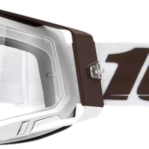 Gafas 100% Racecraft 2 Snowbird color blanco/marrón dorado cristal de espejo