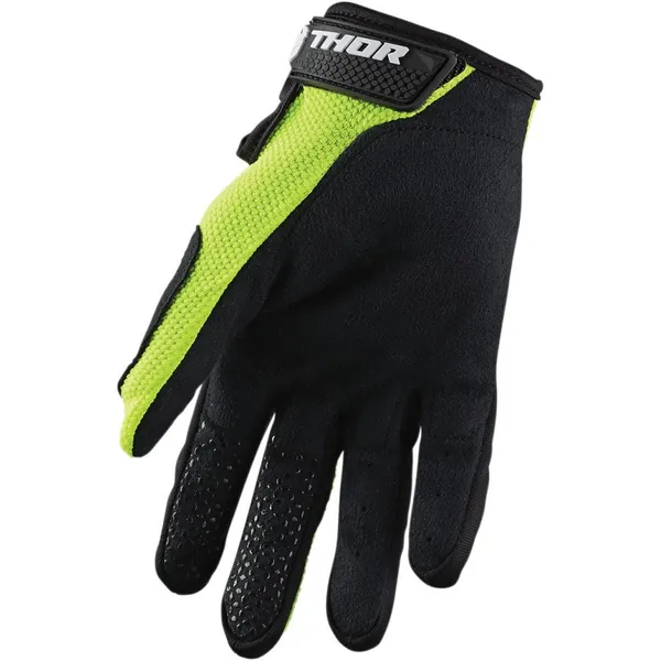 Guantes Thor Sector Juvenil Enduro Cross Amarillo Fluor/Negro - Imagen 2