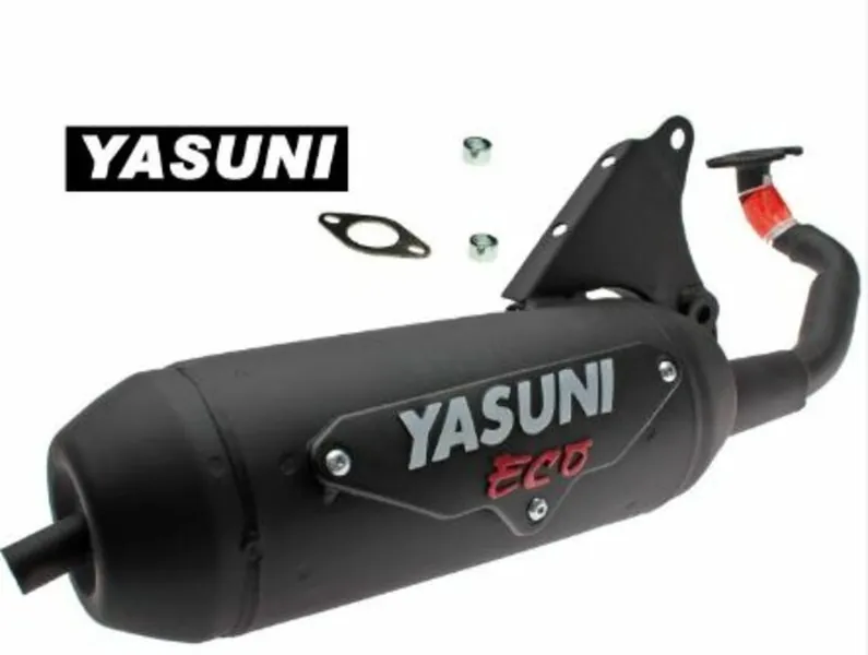 Escape tipo original Yasuni Minarelli Horizontal AC/LC 2T Aerox / Jog / SR TUB010