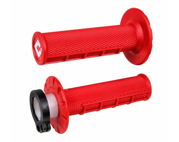 Puños ODI MX V2 Lock-On Half-Waffle - Rojo