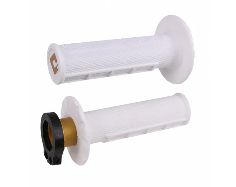Puños ODI MX V2 Lock-On Half-Waffle - Blanco