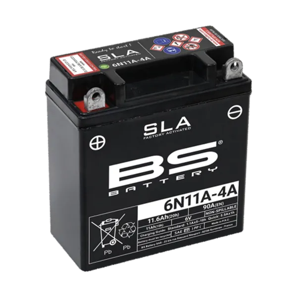Batería BS BATTERY SLA sin mantenimiento activada de fábrica - 6N11A-4A