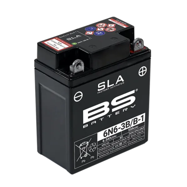 Batería BS BATTERY SLA sin mantenimiento activada de fábrica - 6N6-3B/B-1