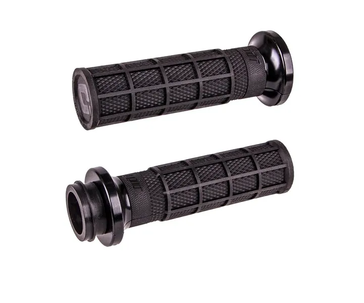 Juego de puños completos ODI V-Twin Lock-on™ Hart-Luck Signature TBW (acelerador por cable) - Harley Davidson (08-) Negro