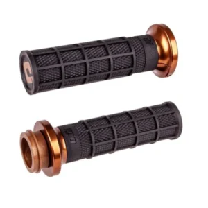 Juego de puños completos ODI V-Twin Lock-on™ Hart-Luck Signature TBW (acelerador por cable) - Harley Davidson (08-) Bronce
