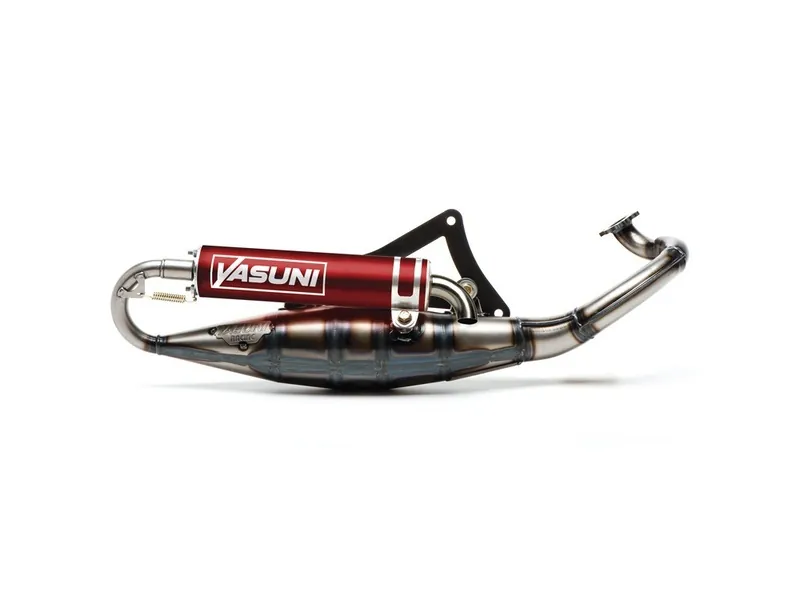 Escape completo YASUNI R (silenciador rojo) - Derbi / Peugeot Motor Morini