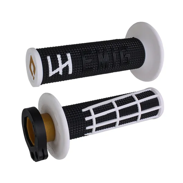 Puños ODI EMIG 2.0 V2 Lock-On Negro/Blanco