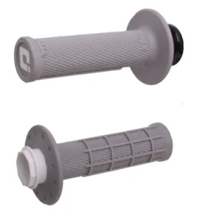 Puños ODI Micro-X Lock-On medio gofrados - Gris / Plata
