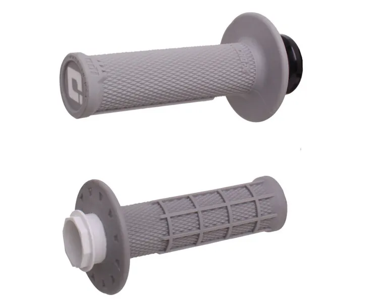 Puños ODI Micro-X Lock-On medio gofrados - Gris / Plata