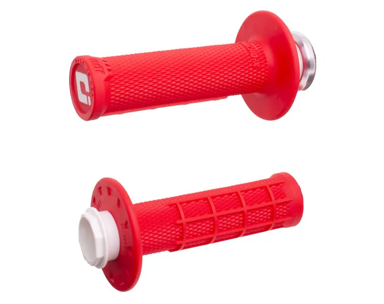 Puños ODI Micro-X Lock-On medio gofrados - Rojo / Negro