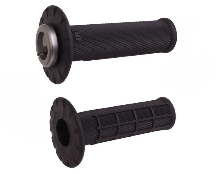 Puños universales ODI Lock-On medio gofrados Ø22,2mm - Negro / Negro