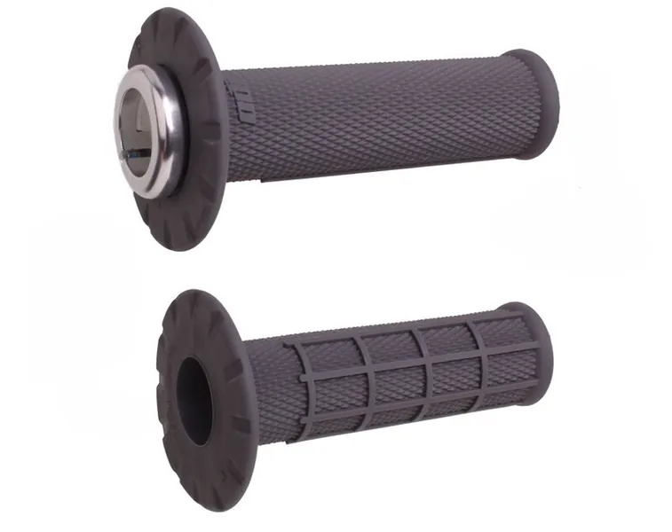 Puños universales ODI Lock-On medio gofrados Ø22,2mm - Grafito / Plata