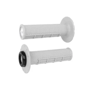 Puños ODI ATV v2.1 Lock-On medio gofrados - Blanco / Negro