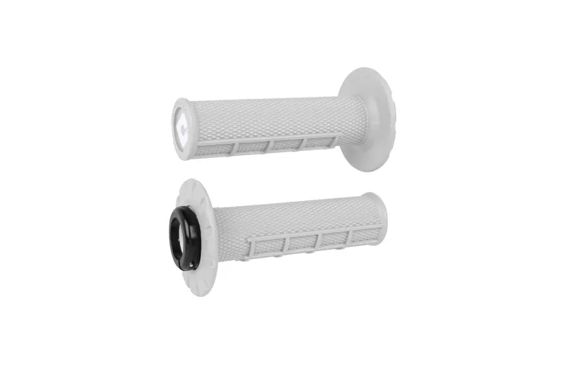 Puños ODI ATV v2.1 Lock-On medio gofrados - Blanco / Negro