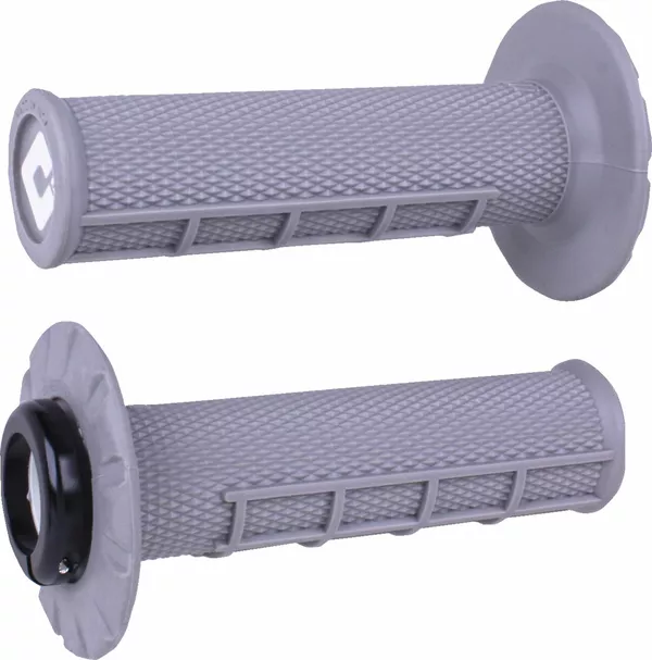 Puños ODI ATV v2.1 Lock-On medio gofrados - Gris / Plata